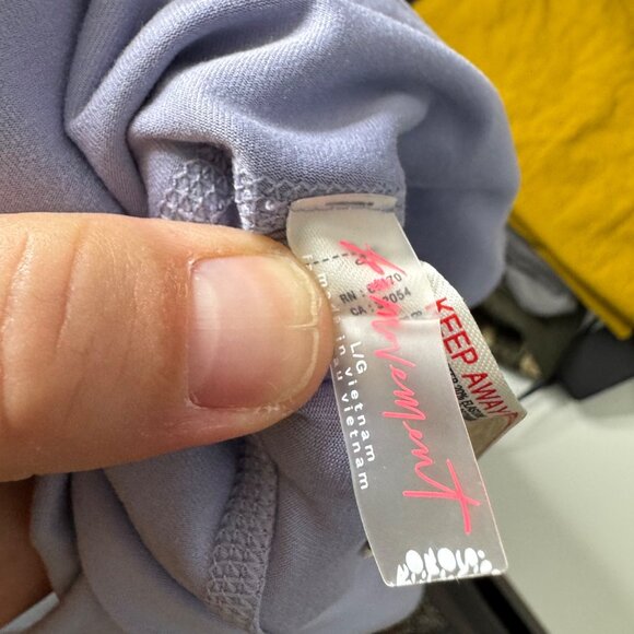 FREE PEOPLE MOVEMENT let's bounce jumpsuit in dusted cerulean size L - Picture 9 of 12